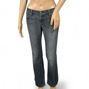 Vintage Blue Cult Low Rise Bootcut Blue Jeans Women’s Size W27 L32 Dark Wash